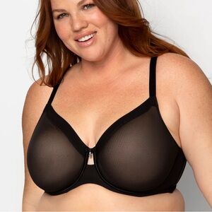 Sheer Mesh Full‎ Coverage Unlined Underwire Bra